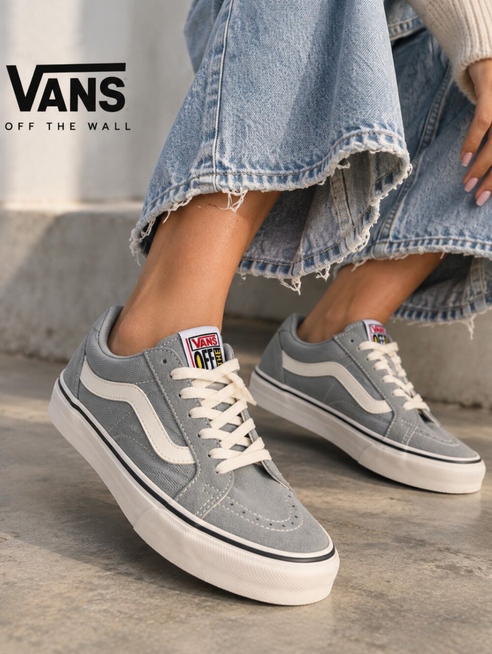 Vans Skate Old Skool Gray Suede Sneakers Men 9.5 Women 11